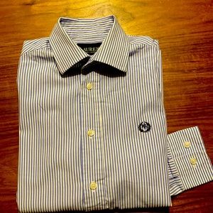 Lauren by Ralph Lauren Boy’s Stripped Button Down Shirt size 10 Blue/White.